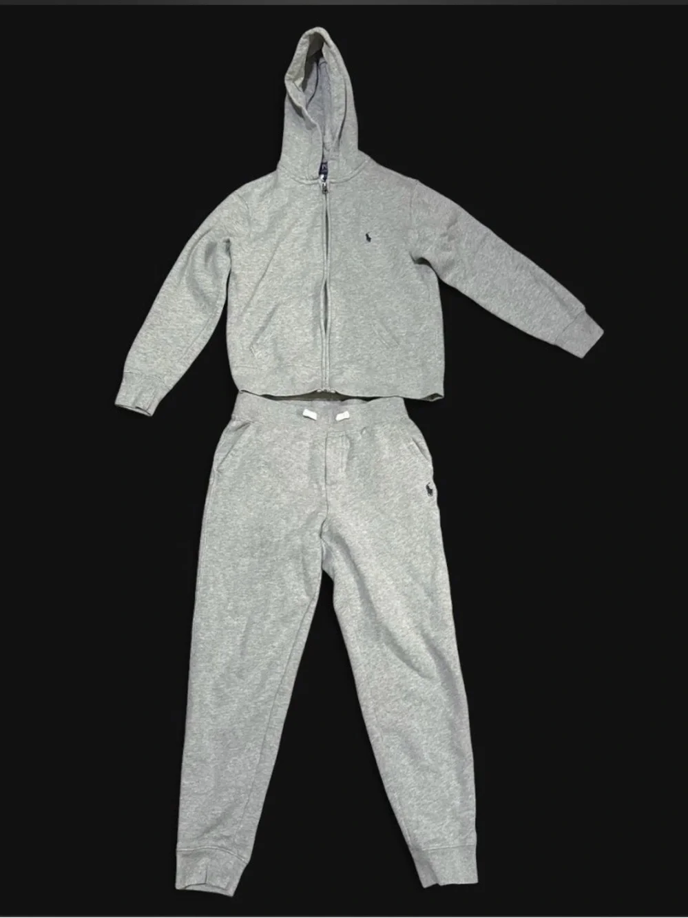 Polo by Ralph Lauren Kids Grey Hooded Zip Sweatshirt and Jogger Set